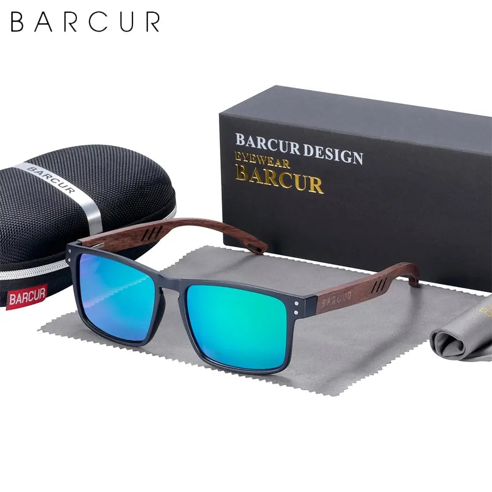 Designer Sonnenbrille Polarisierte Brillen UV400 Walnuss Holz Look Designer Sonnenbrille Polarisierte Brillen UV400 Walnuss Holz Look